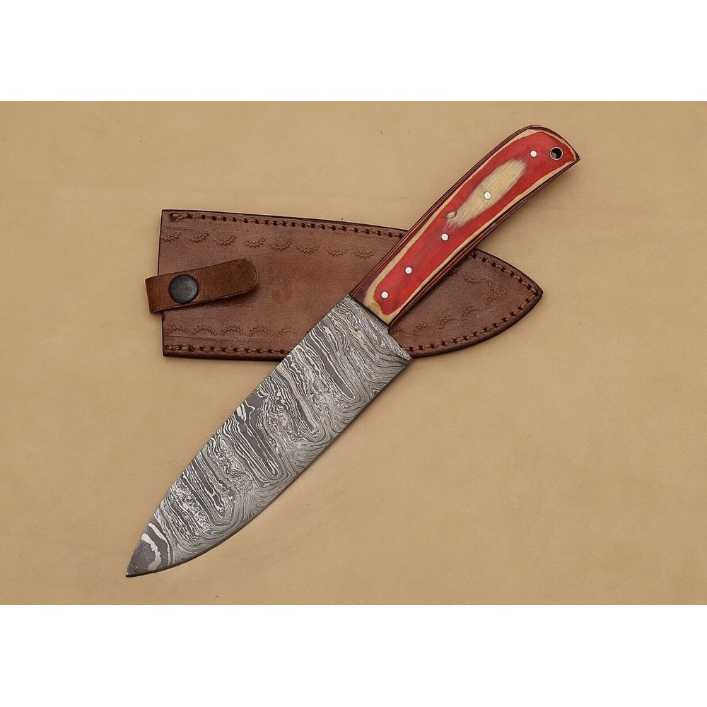 12 Inch Damascus Steel Chef Fillet Knife Handcrafted With Elegant Pakka Wood Handle 2