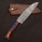 Damascus Steel Fillet Knife Custom Handmade Chef Knife With Leather Sheath 1