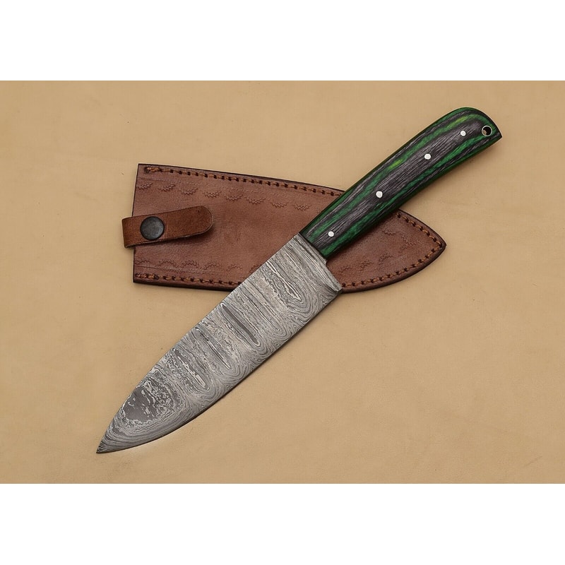 HighQuality Handmade Damascus Steel Knife 7 Fillet Blade Wooden Grip For Precision Cutting 2