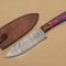 Exclusive Handmade Damascus Steel Chef Fillet Knife With Pakka Wood Handle Leather Sheath 0