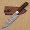Custom Forged Damascus Steel Fillet Knife 12 Chef Knife With Elegant Wooden Handle 2