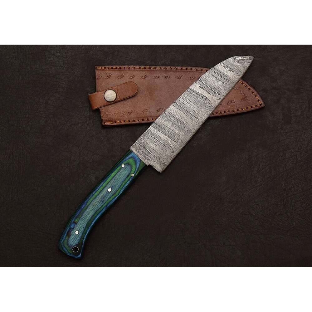 Authentic Custom Handmade Damascus Steel Knife Perfect For Kitchen Hunting Camping 1