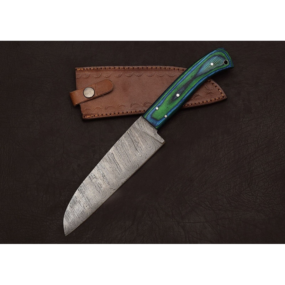 Authentic Custom Handmade Damascus Steel Knife Perfect For Kitchen Hunting Camping 0