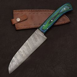 authentic custom handmade damascus steel knife – perfect for kitchen, hunting & camping