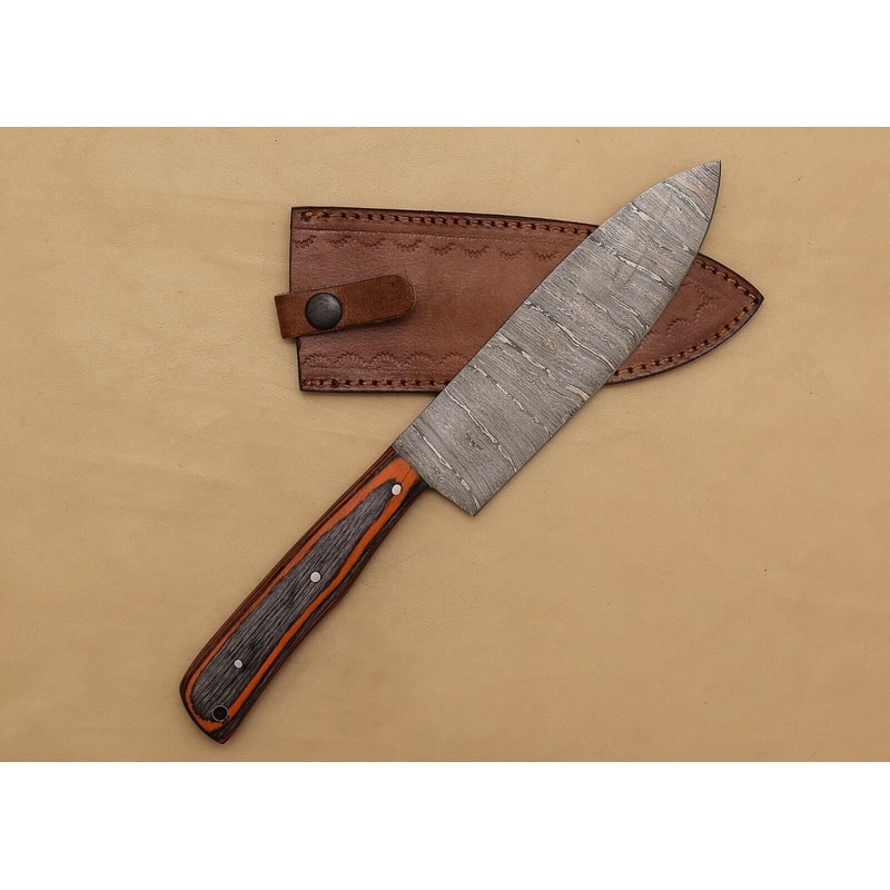 12 Inch Handmade Damascus Chef Knife Razor Sharp Fillet Blade With Pakka Wood Grip 1