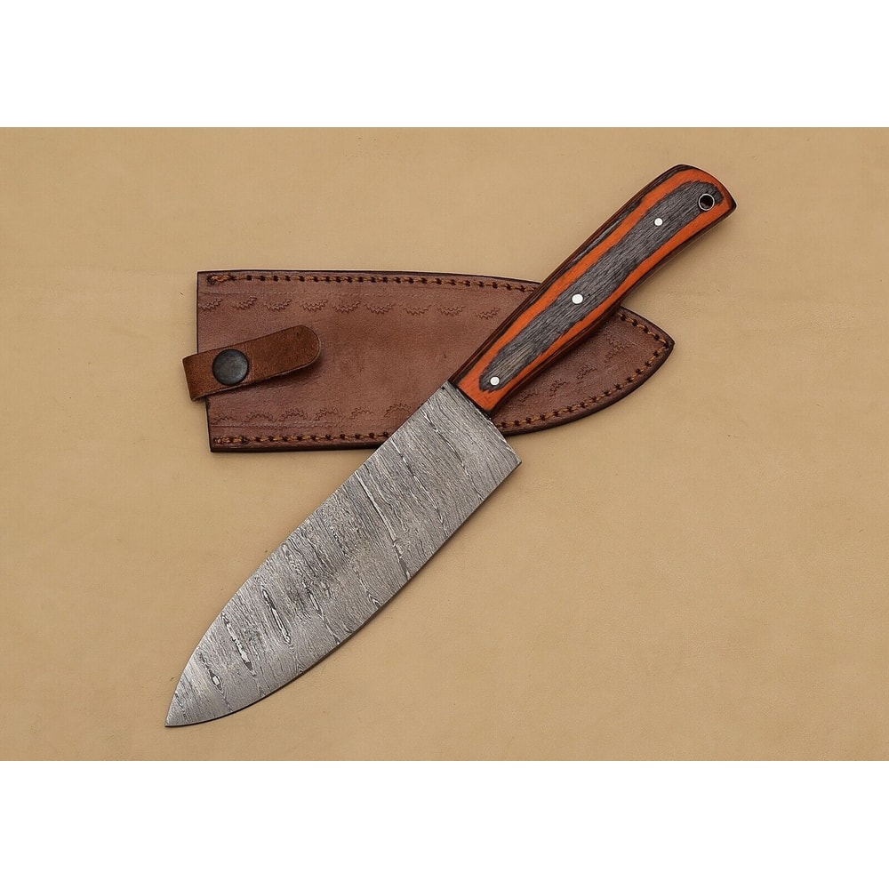 12 Inch Handmade Damascus Chef Knife Razor Sharp Fillet Blade With Pakka Wood Grip 2