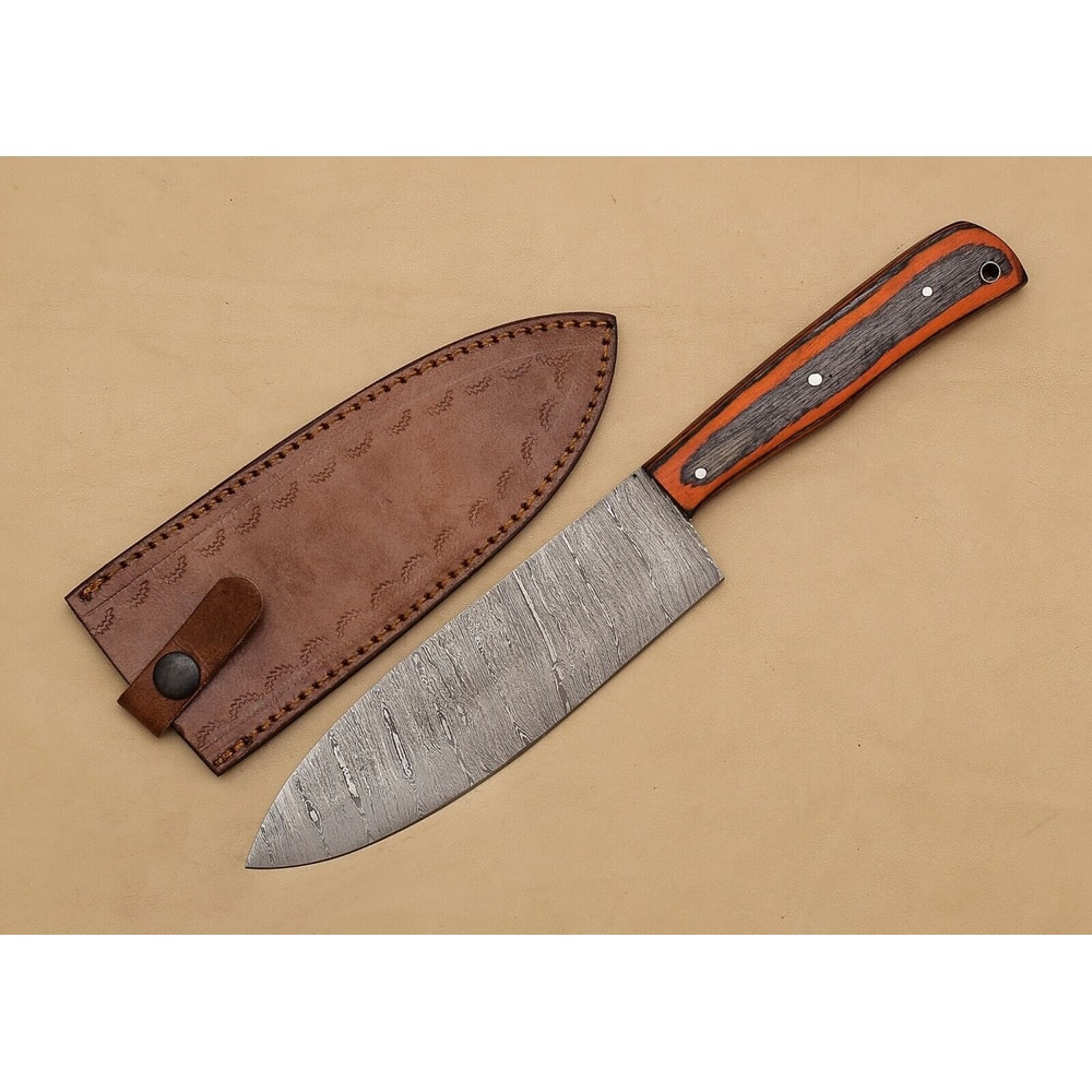 12 Inch Handmade Damascus Chef Knife Razor Sharp Fillet Blade With Pakka Wood Grip 0