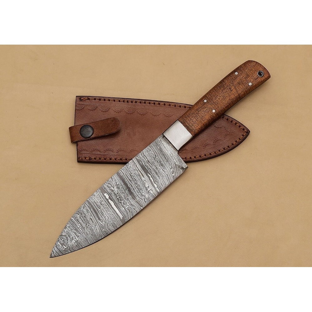 12 Inch Handmade Damascus Chef Knife Razor Sharp Fillet Blade With Pakka Wood Handle 0