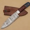 ArtisanCrafted Damascus Steel Fillet Knife With Polished Pakka Wood Handle Sheath 0