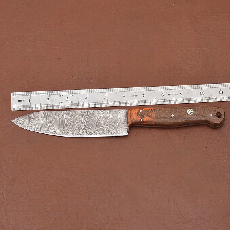 Damascus Steel Culinary Fillet Knife Handmade Precision Blade For Kitchen Or Outdoor Use 2