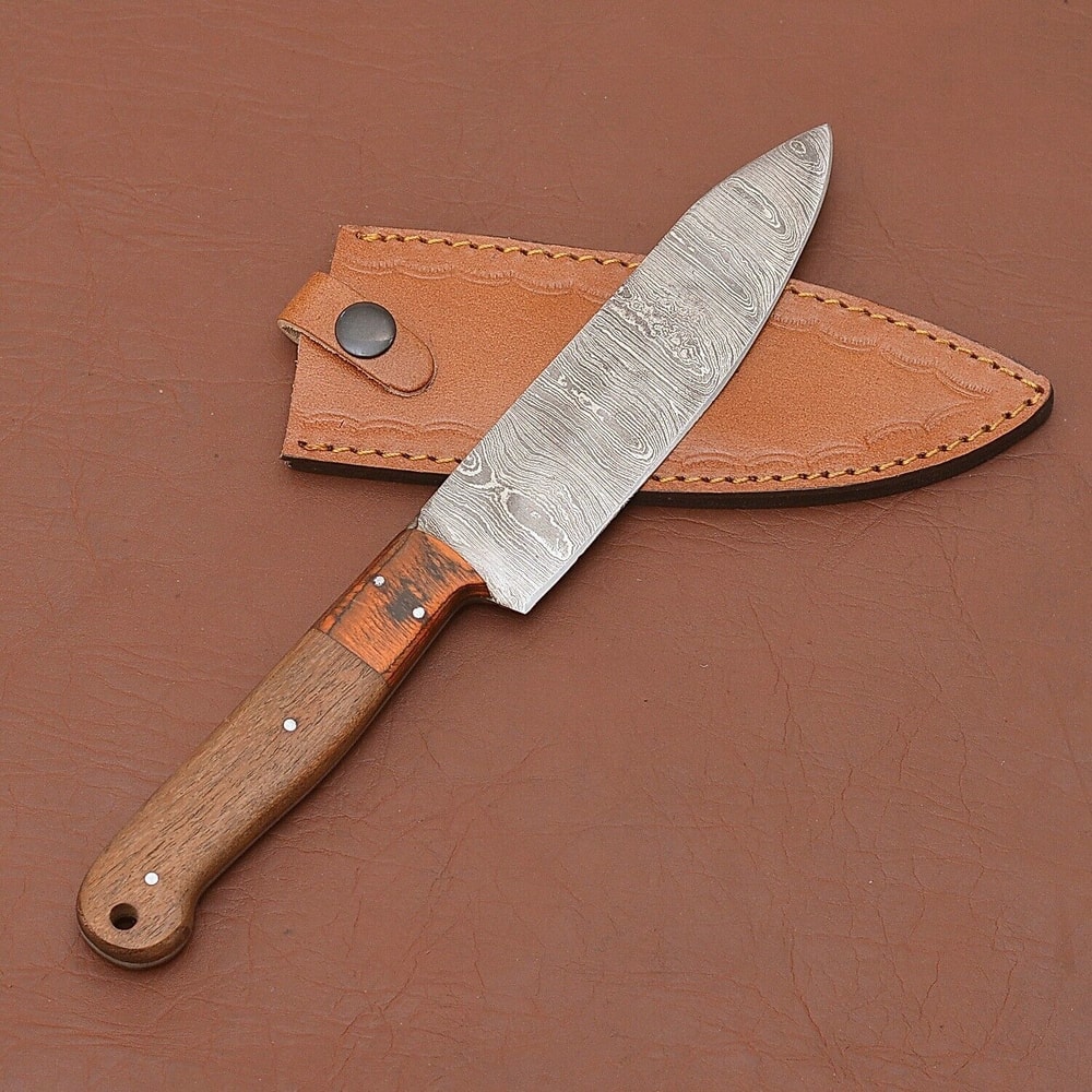 Damascus Steel Culinary Fillet Knife Handmade Precision Blade For Kitchen Or Outdoor Use 3