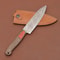 HandForged Damascus Chef Fillet Knife Exquisite Wood Handle Leather Case Included 3