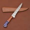 Custom Damascus Steel Knife HandForged Chef Fillet Blade With Wooden Handle 3