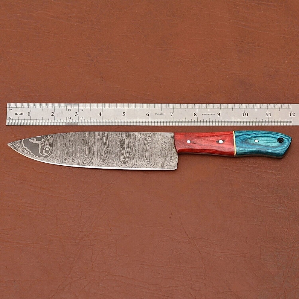 HandForged Damascus Steel Fillet Knife Artistic Chef Knife For Kitchen Hunting Camping 2