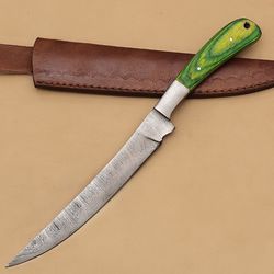 damascus steel perfection – custom chef fillet knife built for performance and beauty