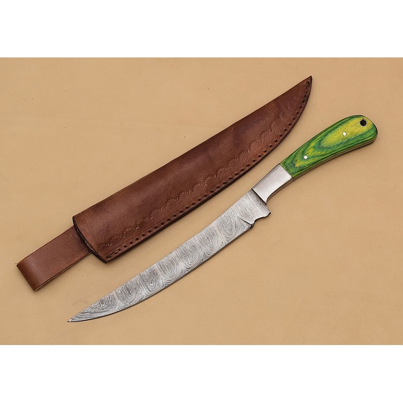 Damascus Steel Perfection Custom Chef Fillet Knife Built For Performance And Beauty 2