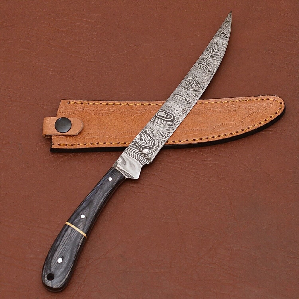 Premium Handmade Damascus Chef Knife 7 Fillet Blade For Kitchen Outdoor Use 3