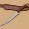 Custom Damascus Steel Fillet Knife 12 Chef Knife With Elegant Pakka Wood Grip 2