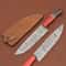 Artisan Damascus Steel Fillet Knife Handcrafted Chef Knife With Wooden Handle 0