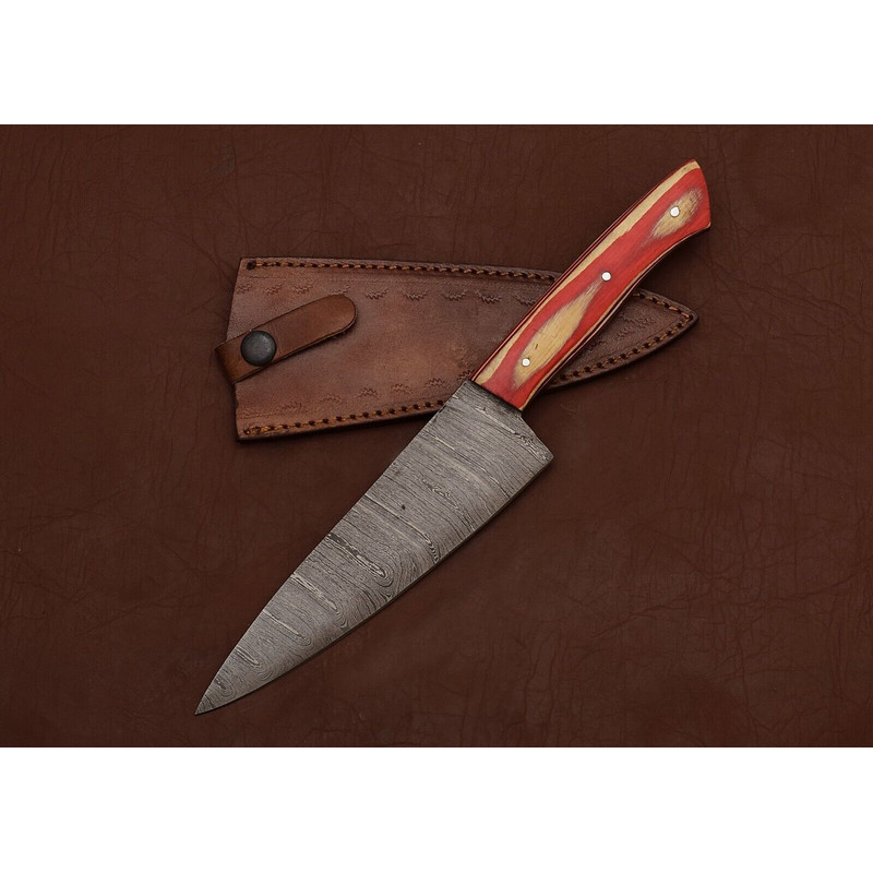 Damascus Steel Chef Knife Handmade 12 Fillet Blade For Kitchen Hunting 2