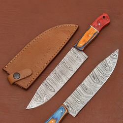 razor sharp damascus steel chef knife – 7" hand-forged fillet blade