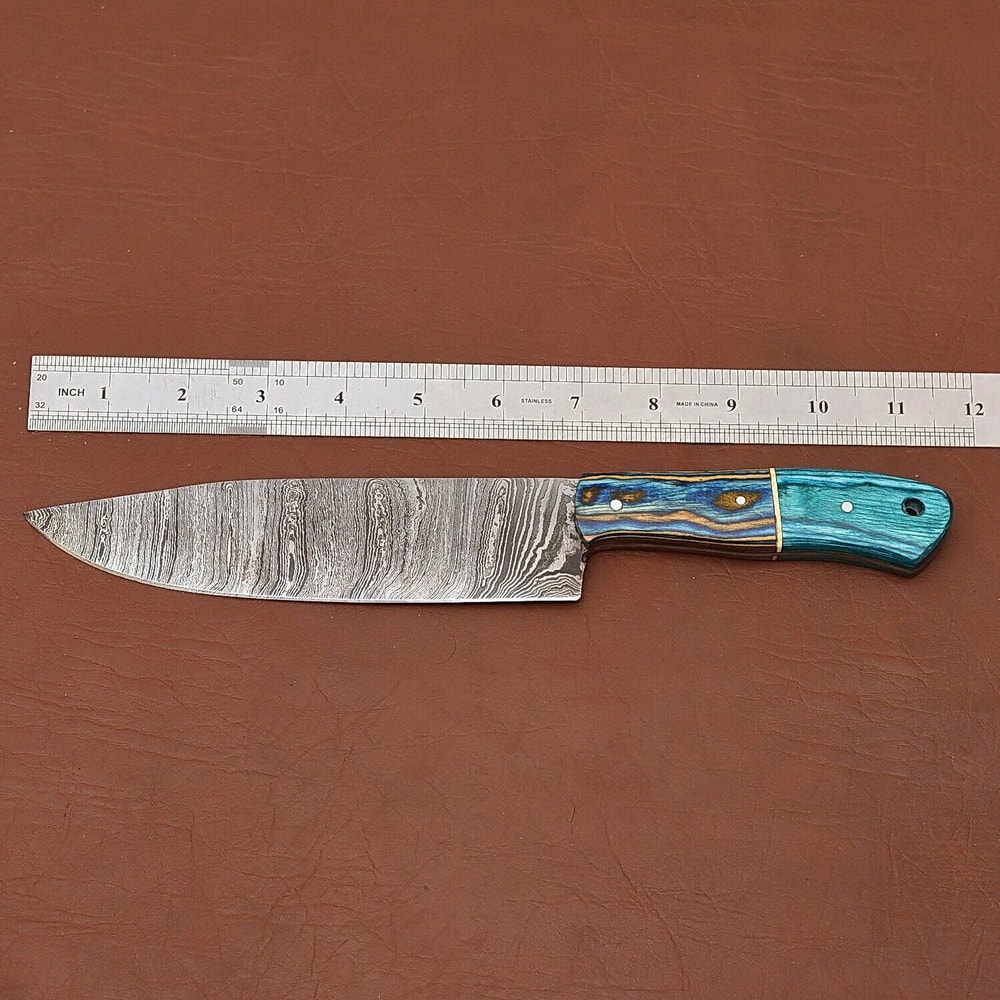 Chef Edition Damascus Steel Knife 12 Fillet Blade With Wood Grip 2