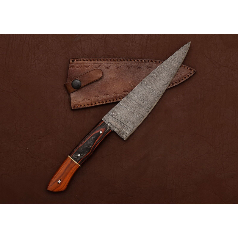 HandForged Damascus Steel Kitchen Fillet Knife Premium Pakka Handle 1