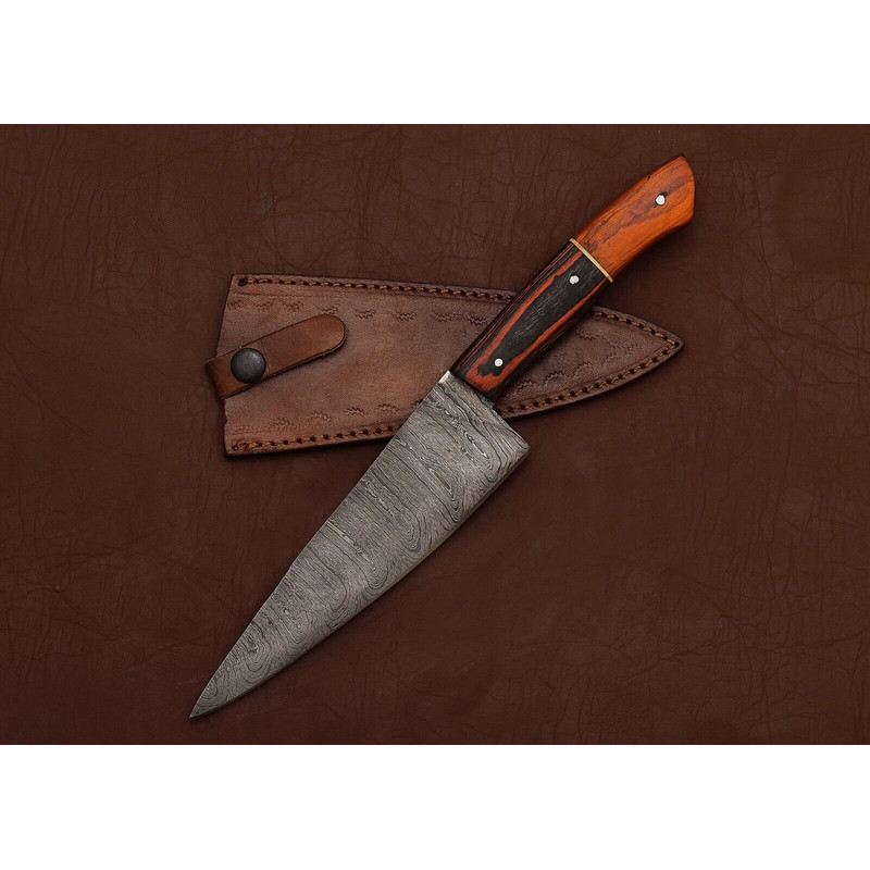 HandForged Damascus Steel Kitchen Fillet Knife Premium Pakka Handle 2