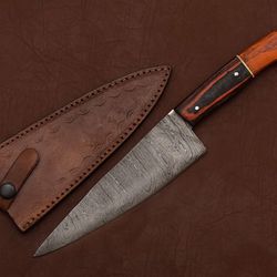 hand-forged damascus steel kitchen fillet knife – premium pakka handle