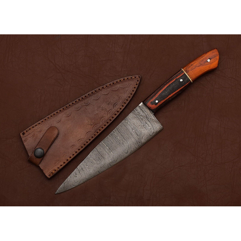 HandForged Damascus Steel Kitchen Fillet Knife Premium Pakka Handle 0