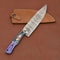 Damascus Steel Kitchen Fillet Knife Elegant Handmade Chef Knife With Sheath 3
