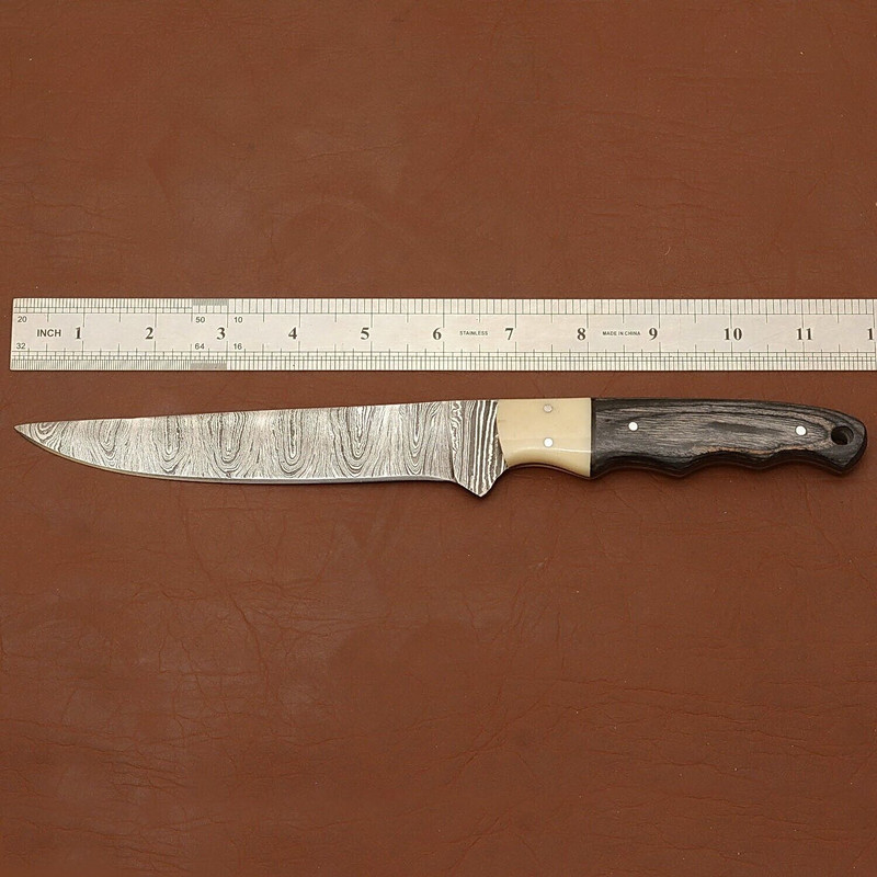 Professional Handmade Damascus Steel Knife  7 Fillet Blade For Chefs  Collectors 2