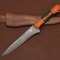 Damascus Steel Fillet Knife HandForged Chef Knife With Pakka Wood Handle 2