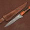 Damascus Steel Fillet Knife HandForged Chef Knife With Pakka Wood Handle 0