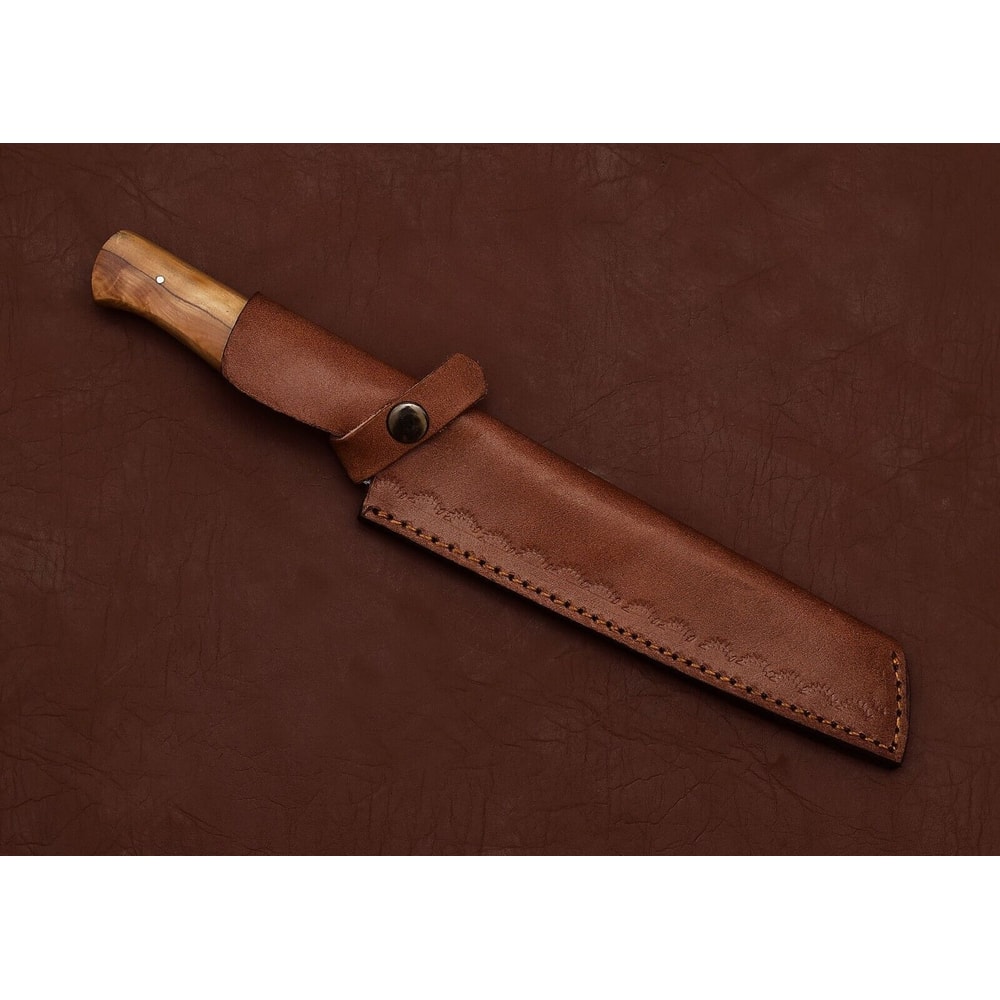 Damascus Heritage Series Chef Knife HandForged Steel With Pakka Wood Handle 3