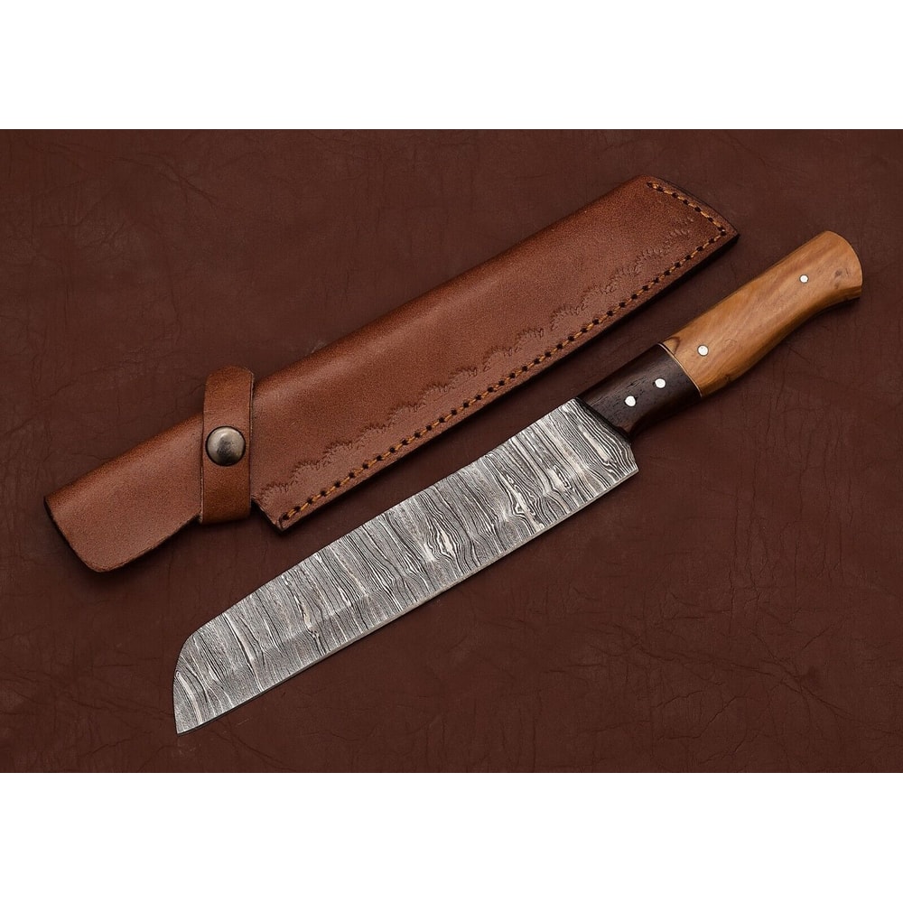 Damascus Heritage Series Chef Knife HandForged Steel With Pakka Wood Handle 0