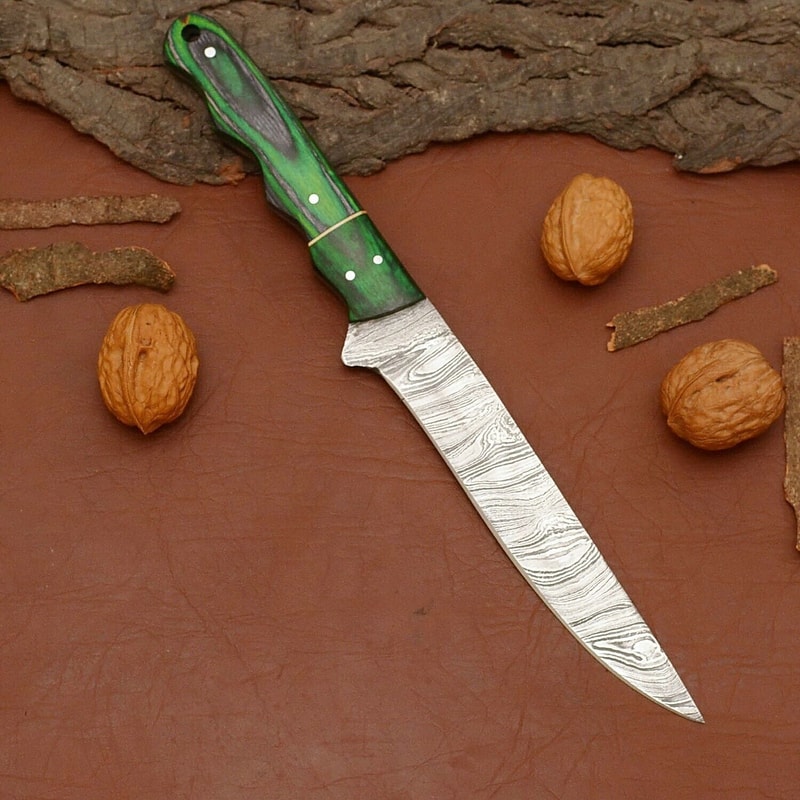 Damascus Valor Professional Handmade Chef Knife With Razor Sharp Fillet Blade 1