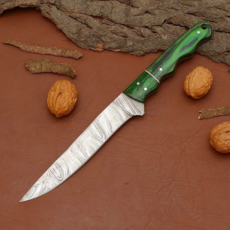 Damascus Valor Professional Handmade Chef Knife With Razor Sharp Fillet Blade 0