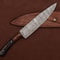 The Culinary Artisan Damascus Knife Custom Handmade With Leather Sheath 1