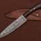 The Culinary Artisan Damascus Knife Custom Handmade With Leather Sheath 0
