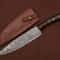 The Culinary Artisan Damascus Knife Custom Handmade With Leather Sheath 2