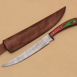 damascus perfection – custom handmade fillet knife for kitchen & outdoor use