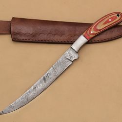 vintage craft damascus chef fillet knife – hand-forged blade for true artisans