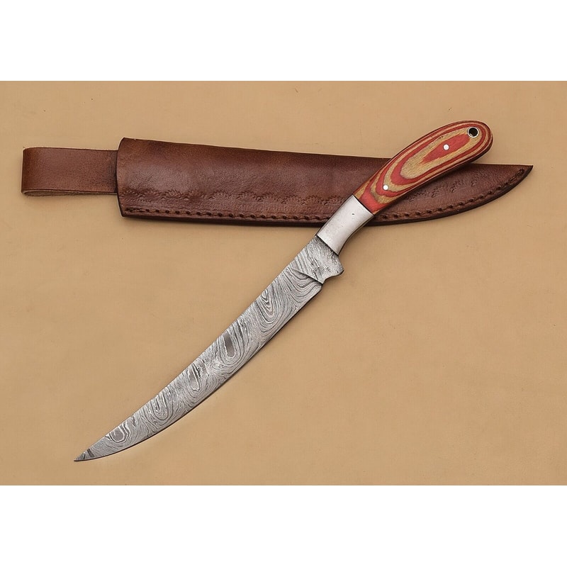 Vintage Craft Damascus Chef Fillet Knife HandForged Blade For True Artisans 0