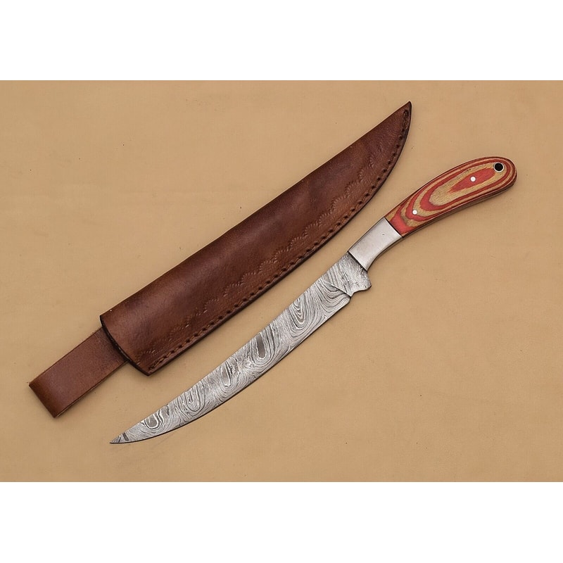 Vintage Craft Damascus Chef Fillet Knife HandForged Blade For True Artisans 2