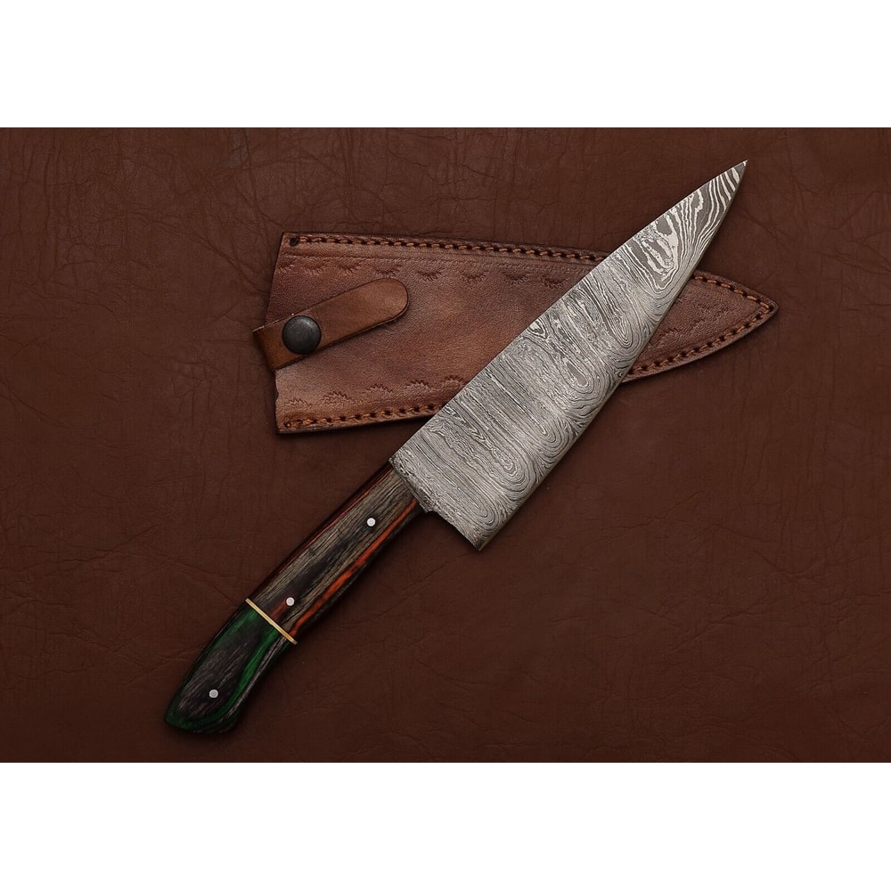 Damascus Steel Mastercraft Knife Perfect For Kitchen Hunting Survival 1