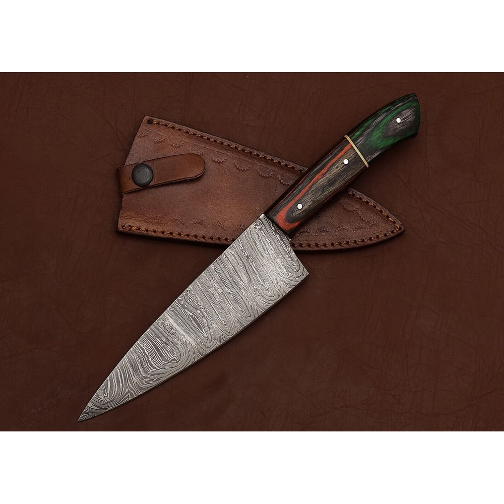 Damascus Steel Mastercraft Knife Perfect For Kitchen Hunting Survival 0