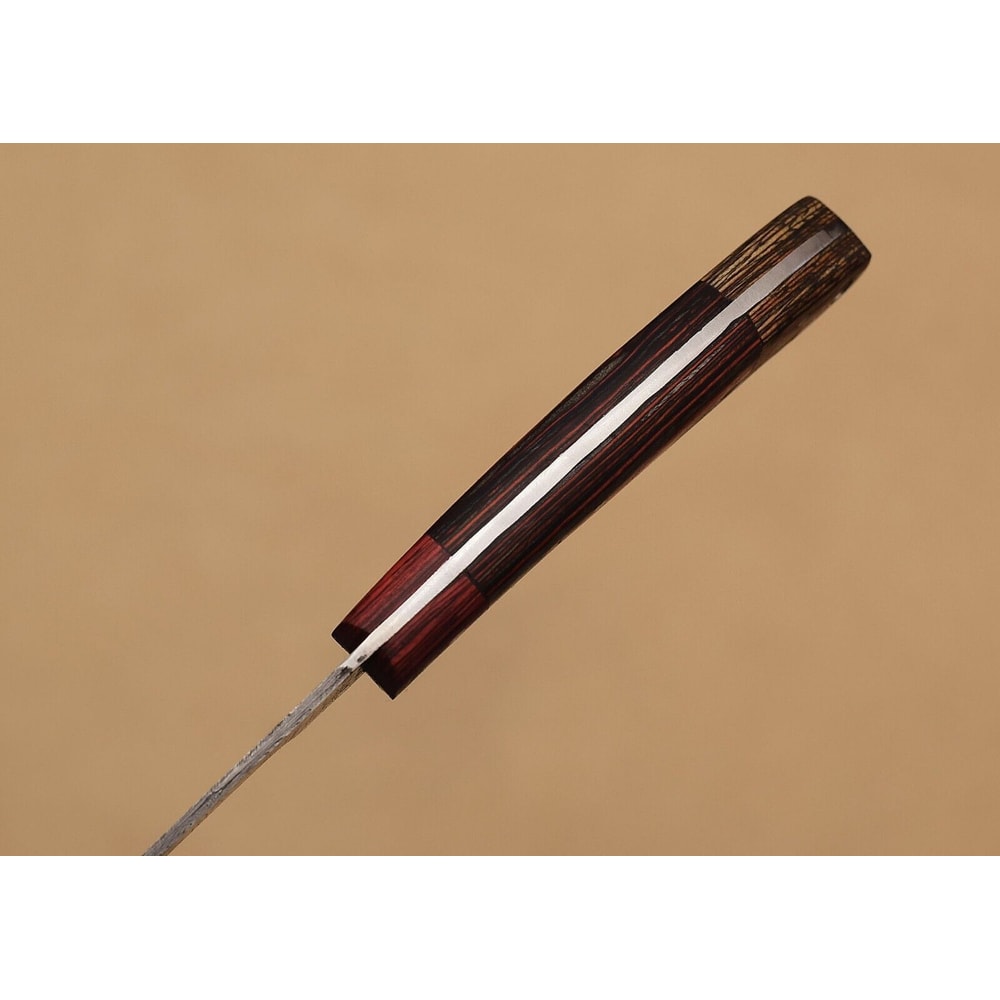 Custom Damascus Chef Knife Razor Sharp 7 Blade With Wood Grip 3