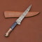 Damascus Drift HandForged Fillet Knife With Beautiful Wood Handle 3