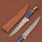 Damascus Drift HandForged Fillet Knife With Beautiful Wood Handle 0